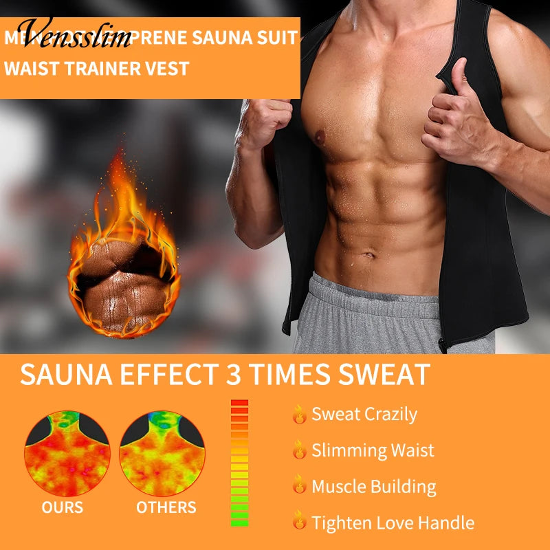 Men's Body Shaper Waist Trainer Sauna Vest