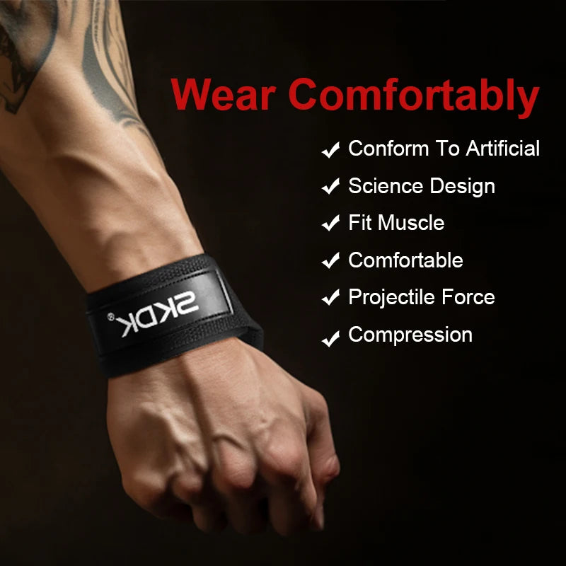 Weightlifting Straps Anti-Slip Silicone Lifting Wrist Support