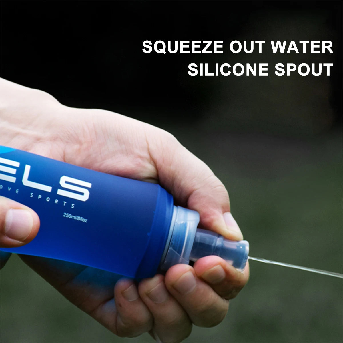 1pc150ml/250ml/500ml Outdoor Collapsible Silicone Bite Size Water Bottle