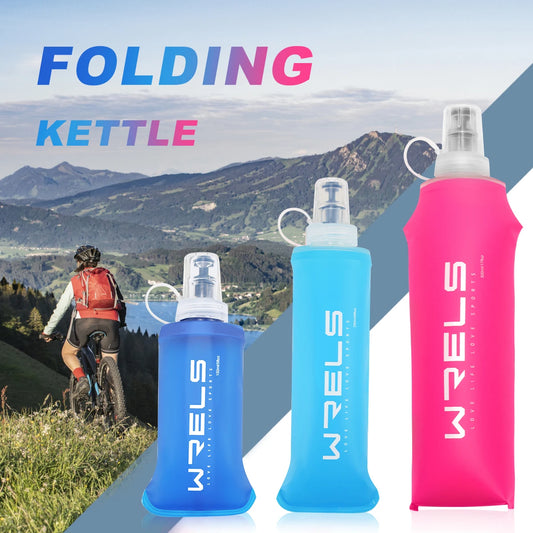 1pc150ml/250ml/500ml Outdoor Collapsible Silicone Bite Size Water Bottle