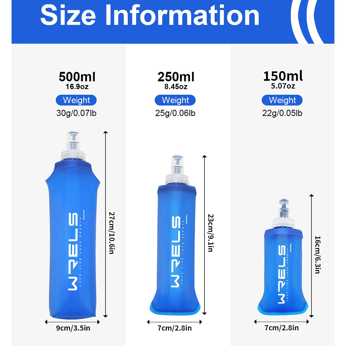 1pc150ml/250ml/500ml Outdoor Collapsible Silicone Bite Size Water Bottle