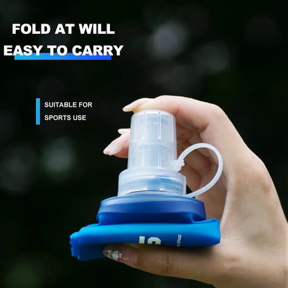 1pc150ml/250ml/500ml Outdoor Collapsible Silicone Bite Size Water Bottle